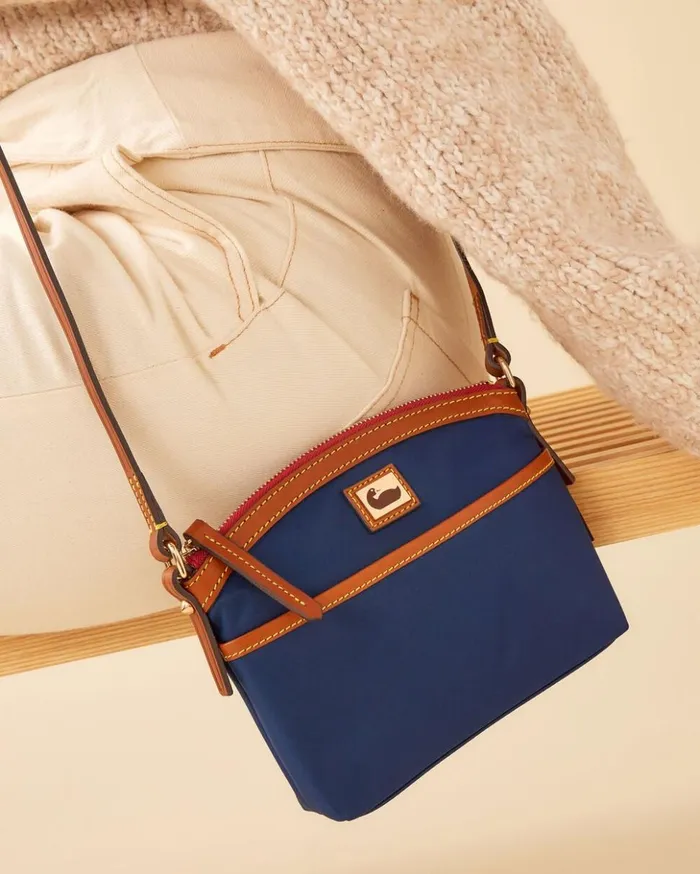 Crossbodies Women Dooney and Bourke Wayfarer Domed Crossbody Taupe