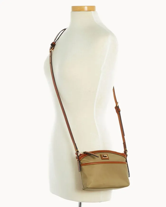 Crossbodies Women Dooney and Bourke Wayfarer Domed Crossbody Taupe