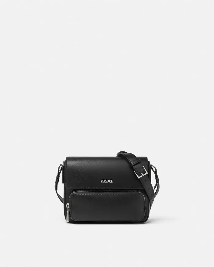 Crossbody and Messengers Men Versace Cargo Messenger Bag Blacksilver
