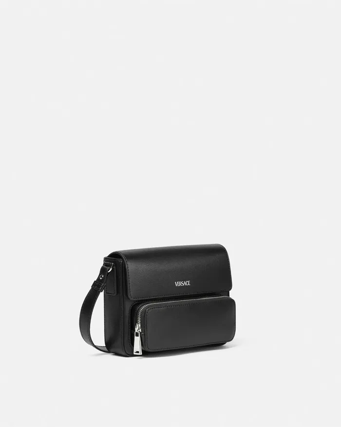 Crossbody and Messengers Men Versace Cargo Messenger Bag Blacksilver