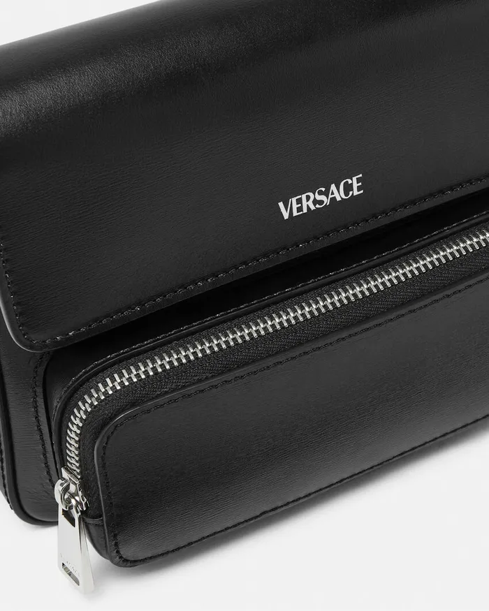 Crossbody and Messengers Men Versace Cargo Messenger Bag Blacksilver