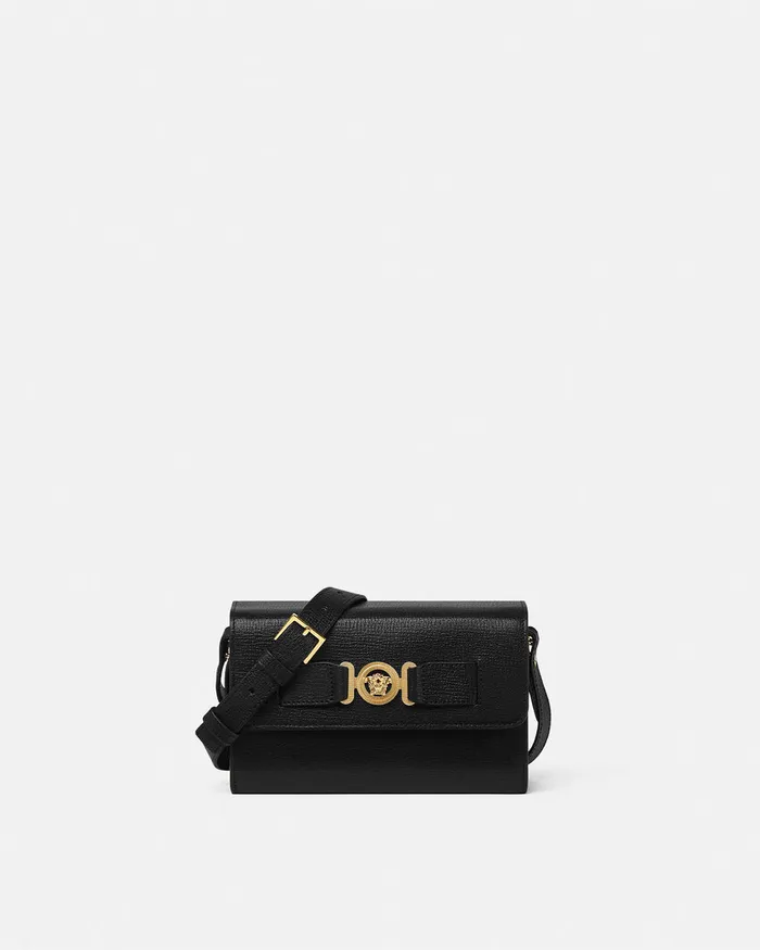 Crossbody and Messengers Men Versace Medusa Biggie Messenger Bag Blackgold