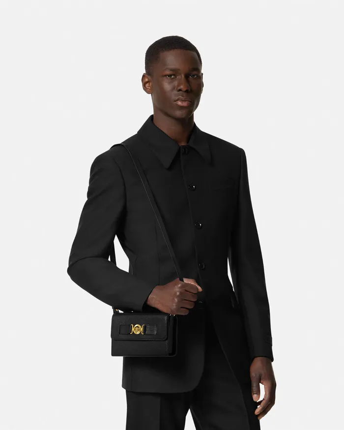 Crossbody and Messengers Men Versace Medusa Biggie Messenger Bag Blackgold