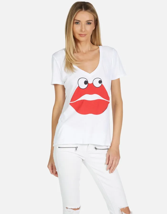 Cruz Kiss Face White Women039s Lauren Moshi Short Sleeve