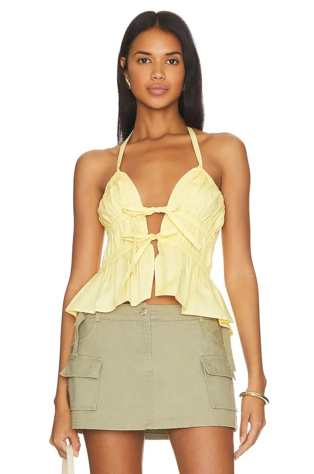 Dalia Top Butter Yellow Women Lovers Friends Tops