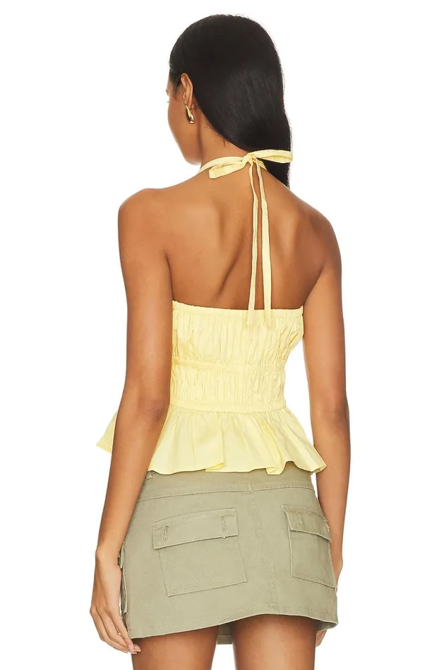 Dalia Top Butter Yellow Women Lovers Friends Tops
