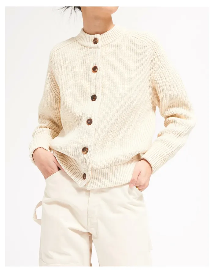 DEMY BY DEMYLEE Taylor Cardigan Cream Women Madewell Sweaters