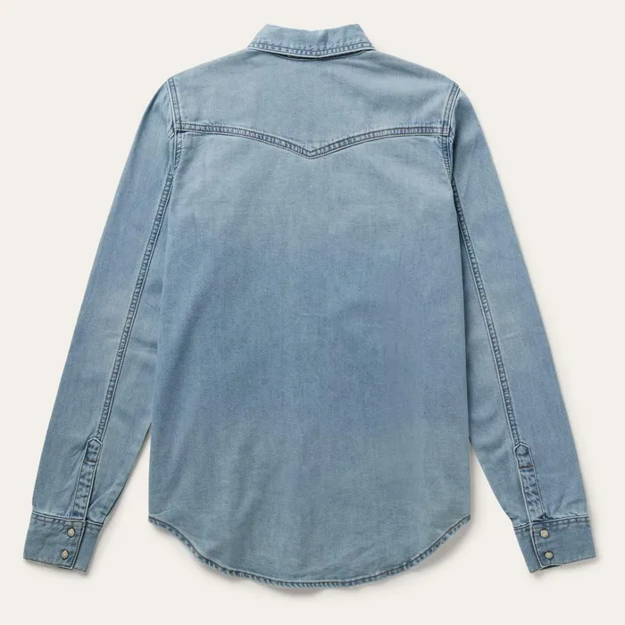 Denim Shirts Women Stetson Loose Fit Denim Shirt Blue