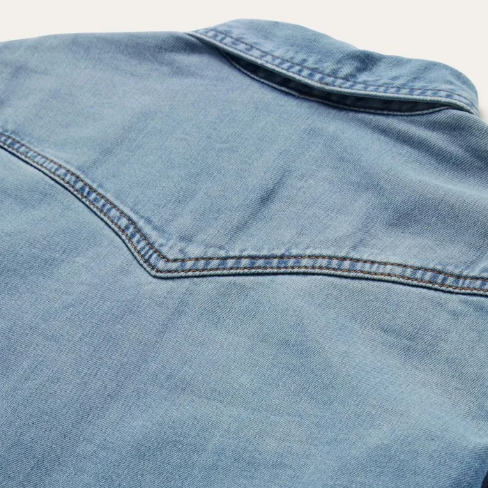 Denim Shirts Women Stetson Loose Fit Denim Shirt Blue