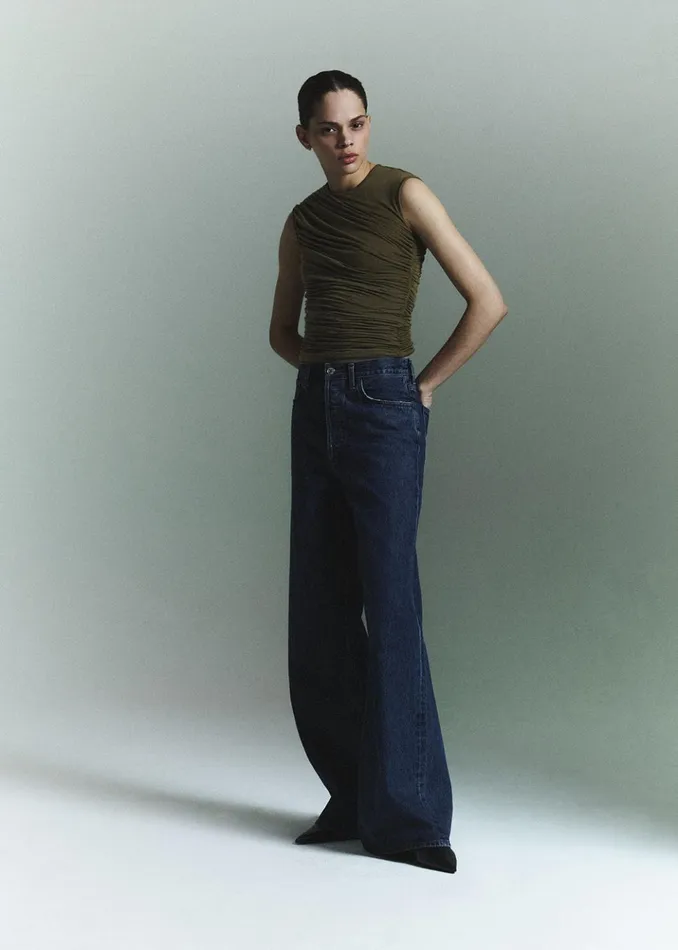 Denim Women Agolde Dame High Rise Wide Leg No Cuff Enamour