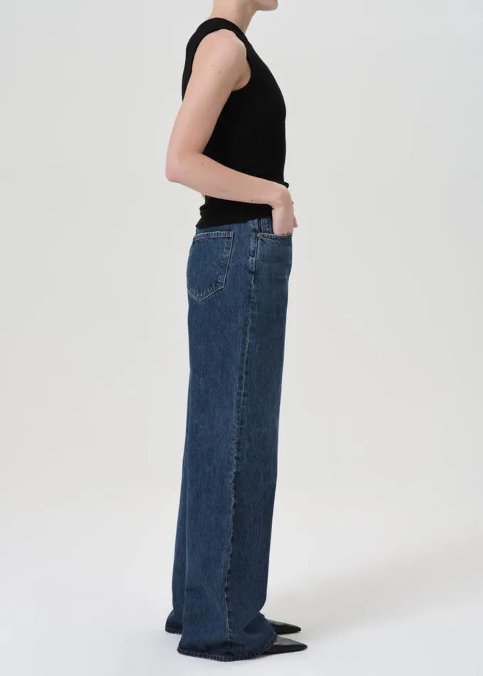 Denim Women Agolde Dame High Rise Wide Leg No Cuff Enamour