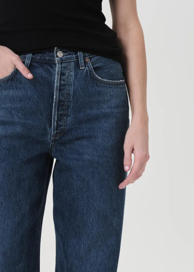 Denim Women Agolde Dame High Rise Wide Leg No Cuff Enamour