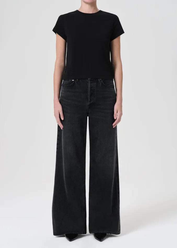 Denim Women Agolde Dame High Rise Wide Leg No Cuff Hitch