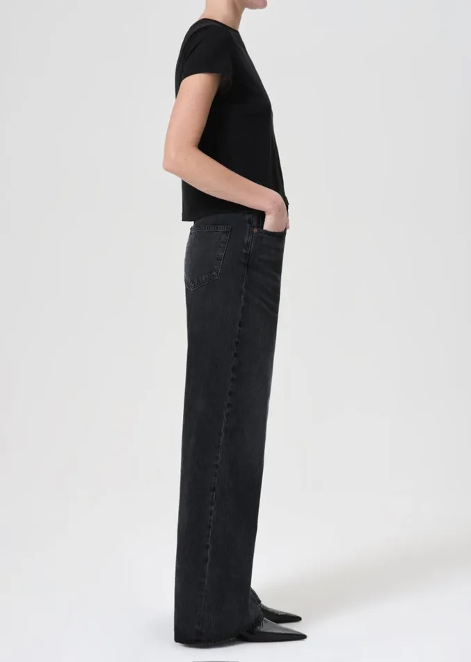 Denim Women Agolde Dame High Rise Wide Leg No Cuff Hitch