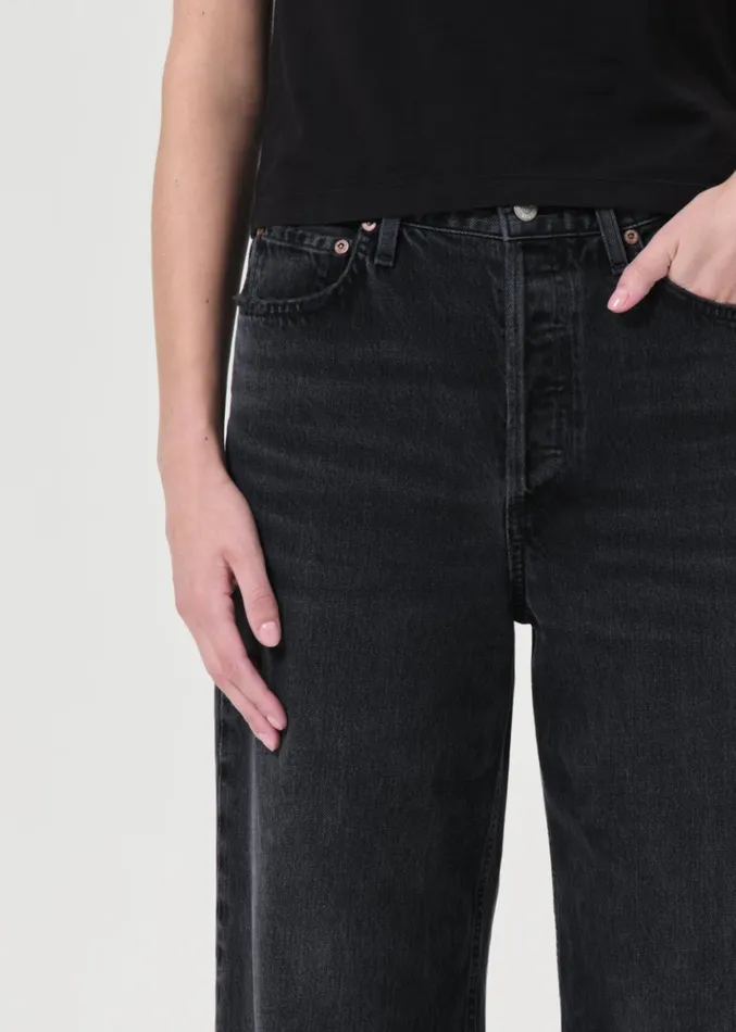 Denim Women Agolde Dame High Rise Wide Leg No Cuff Hitch