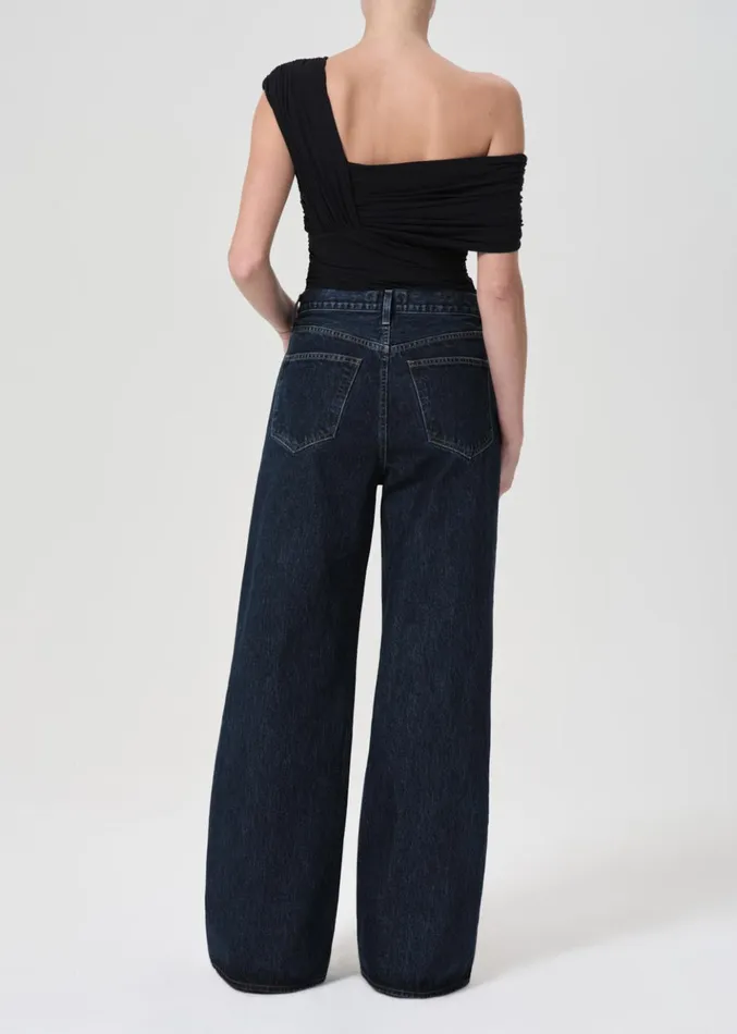 Denim Women Agolde Dame High Rise Wide Leg No Cuff Pendulum