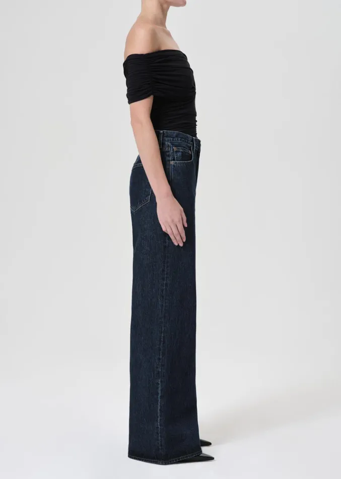 Denim Women Agolde Dame High Rise Wide Leg No Cuff Pendulum