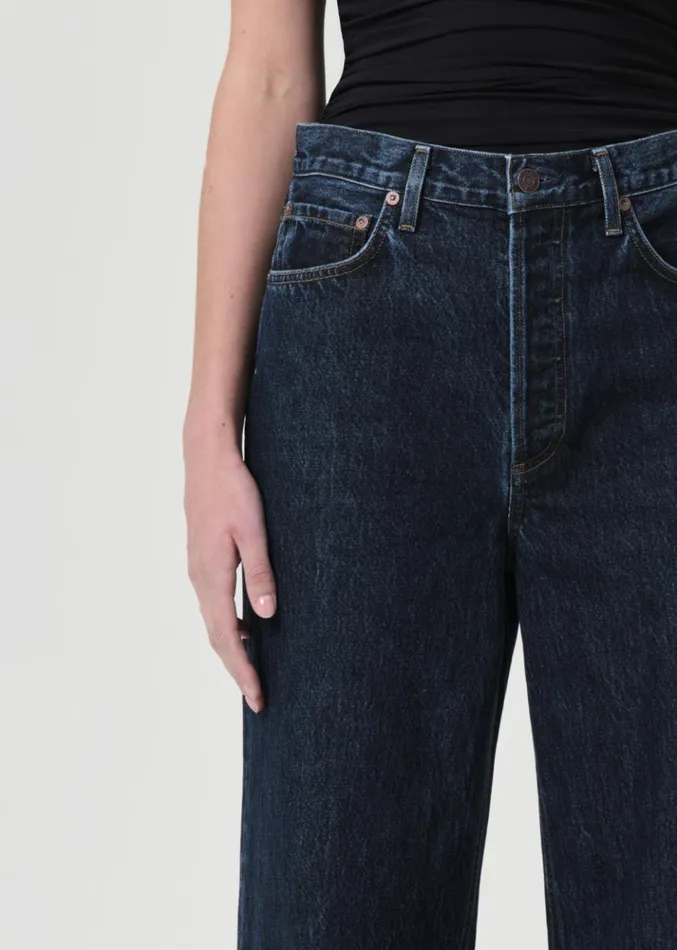 Denim Women Agolde Dame High Rise Wide Leg No Cuff Pendulum