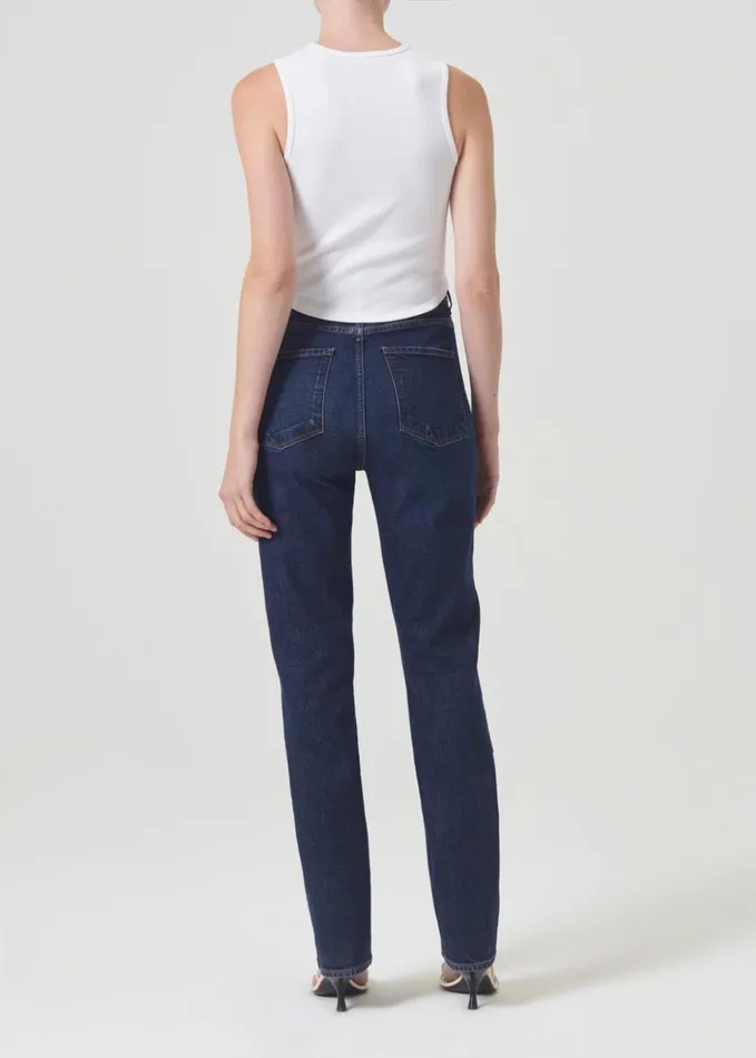 Denim Women Agolde Freya High Rise Slim Stretch Divided