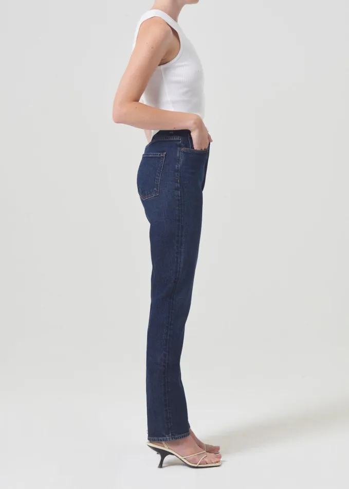 Denim Women Agolde Freya High Rise Slim Stretch Divided