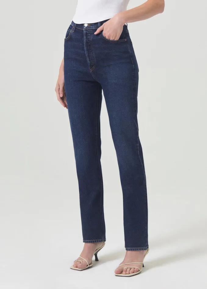 Denim Women Agolde Freya High Rise Slim Stretch Divided