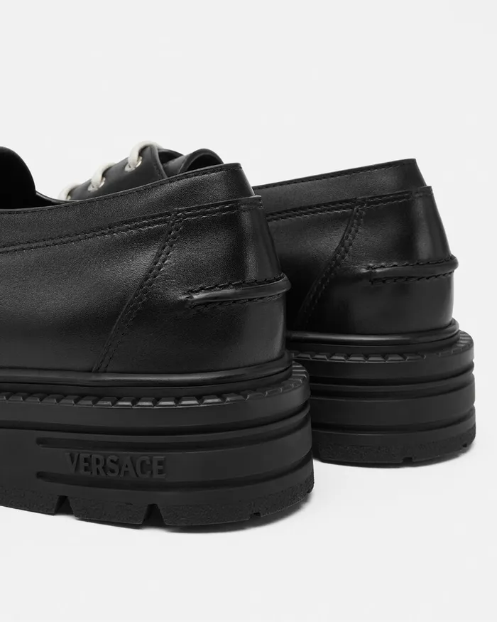 Derby Shoes Men Versace Adriano LaceUp Derby Shoes Black