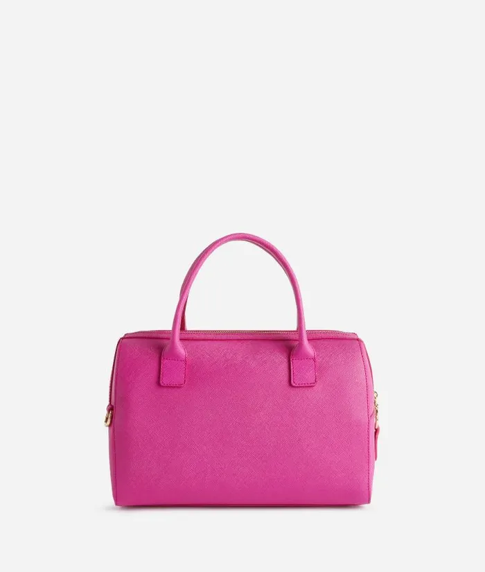 Digital City Bowler Bag With Crossbody Strap Magenta Woman Alviero Martini Top Handle Bags