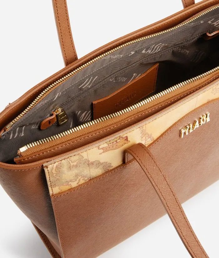 Digital City Large Shopper Bag Chestnut Woman Alviero Martini Totes