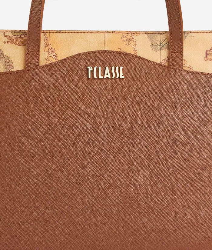 Digital City Large Shopper Bag Chestnut Woman Alviero Martini Totes