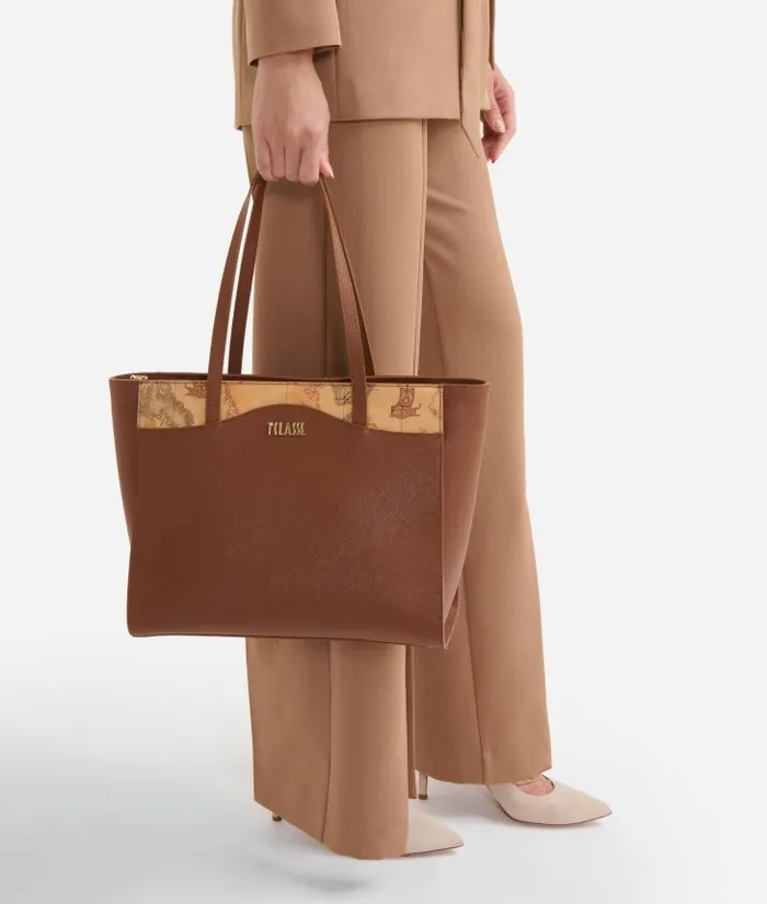 Digital City Large Shopper Bag Chestnut Woman Alviero Martini Totes