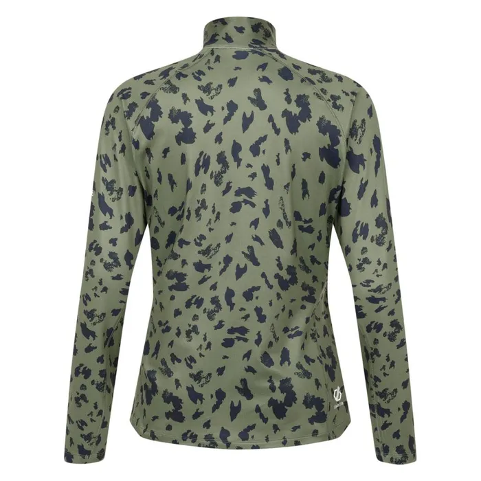 Divulge Lightweight Core Stretch Midlayer Olivine Green Dash Print Women Dare 2b Midlayers