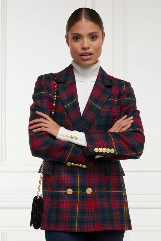 Double Breasted Blazer Logan Tartan Women Holland Cooper Jackets
