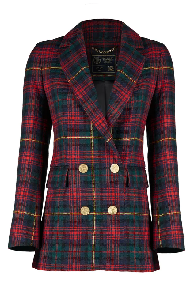 Double Breasted Blazer Logan Tartan Women Holland Cooper Jackets