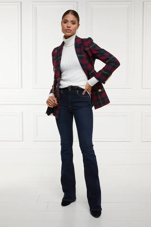 Double Breasted Blazer Logan Tartan Women Holland Cooper Jackets