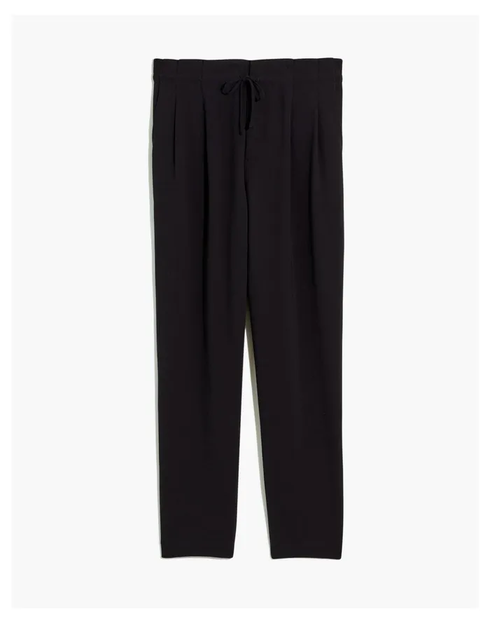 Drapey Drawstring Paperbag Pants True Black Women Madewell Pants Drapey Drawstring Paperbag Pants True Black Women Madewell Pants