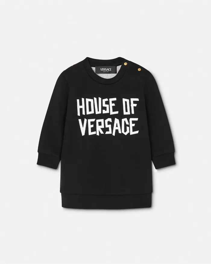 Dresses Kids Versace Baby Sweatshirt Dress Black