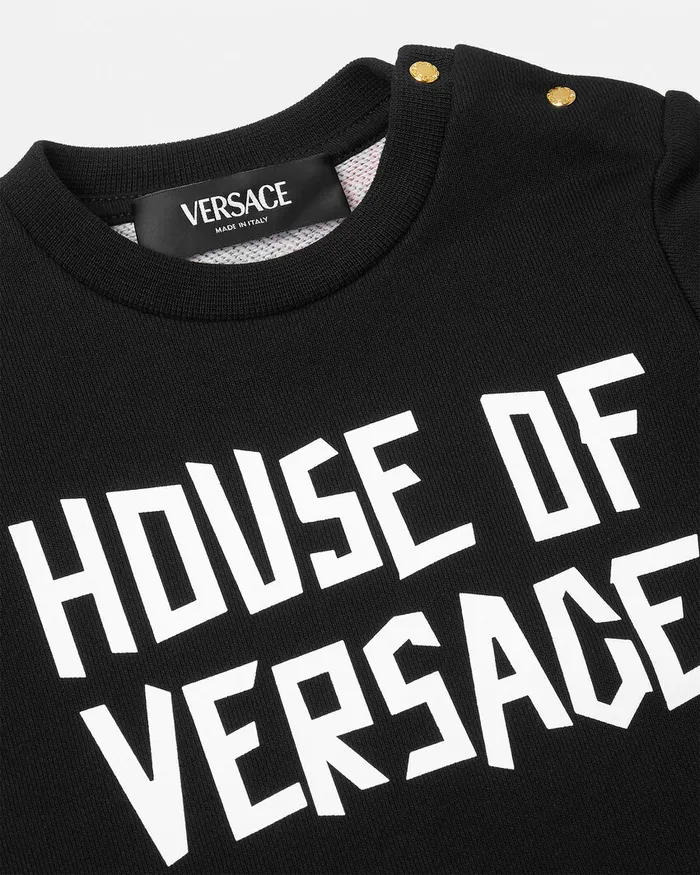 Dresses Kids Versace Baby Sweatshirt Dress Black