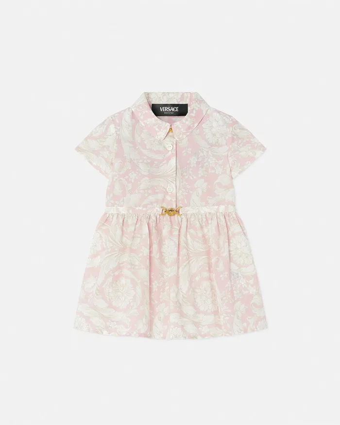 Dresses Kids Versace Barocco Baby Shirt Dress Pinkprint