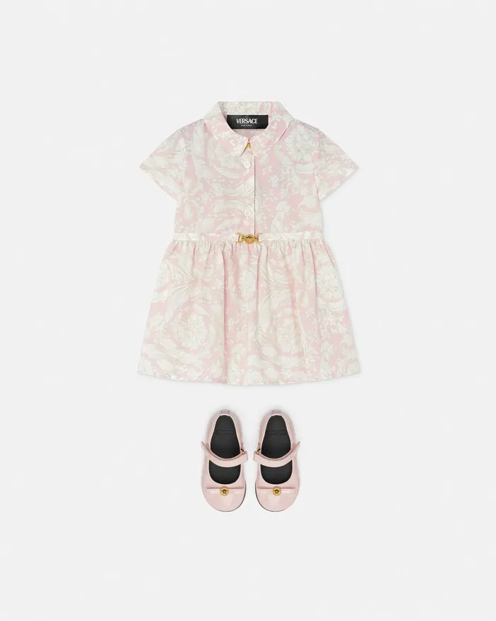 Dresses Kids Versace Barocco Baby Shirt Dress Pinkprint