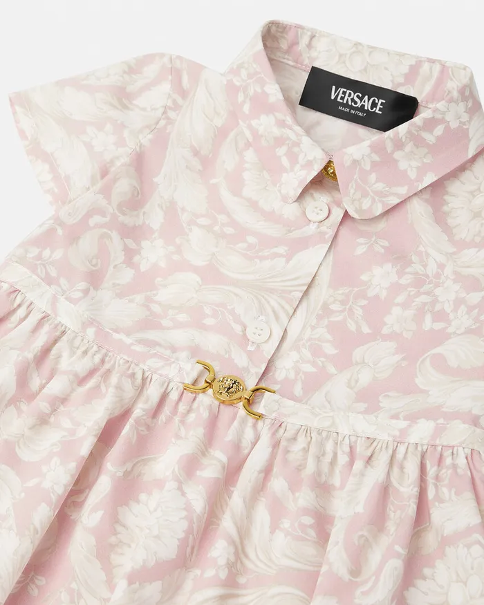 Dresses Kids Versace Barocco Baby Shirt Dress Pinkprint