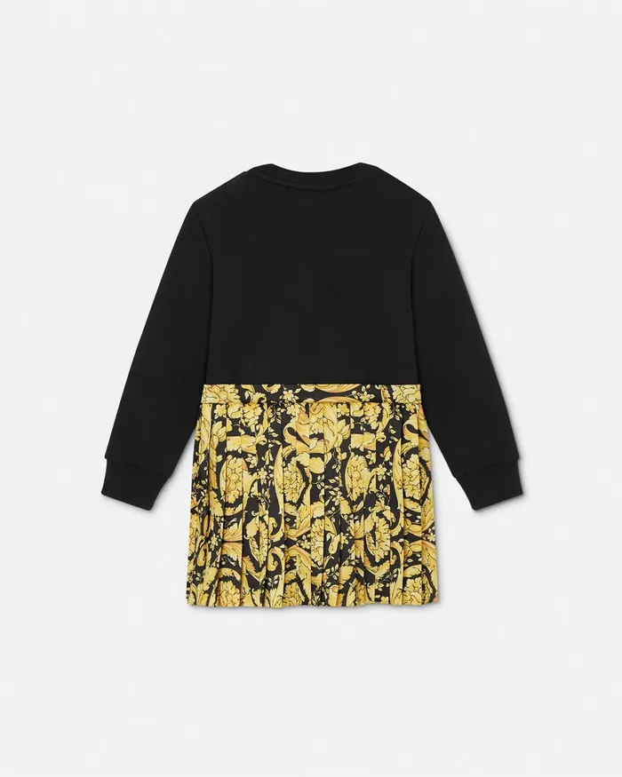 Dresses Kids Versace Barocco Baby Sweatshirt Dress Black