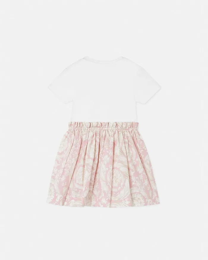Dresses Kids Versace Barocco Baby TShirt Dress Light Pink