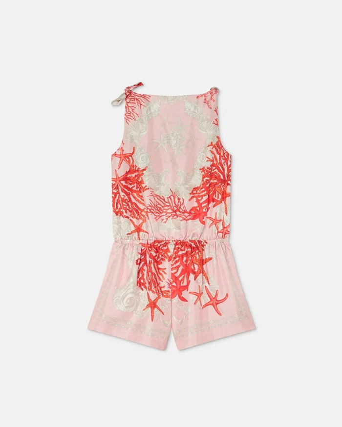 Dresses Kids Versace Barocco Sea Playsuit Coral