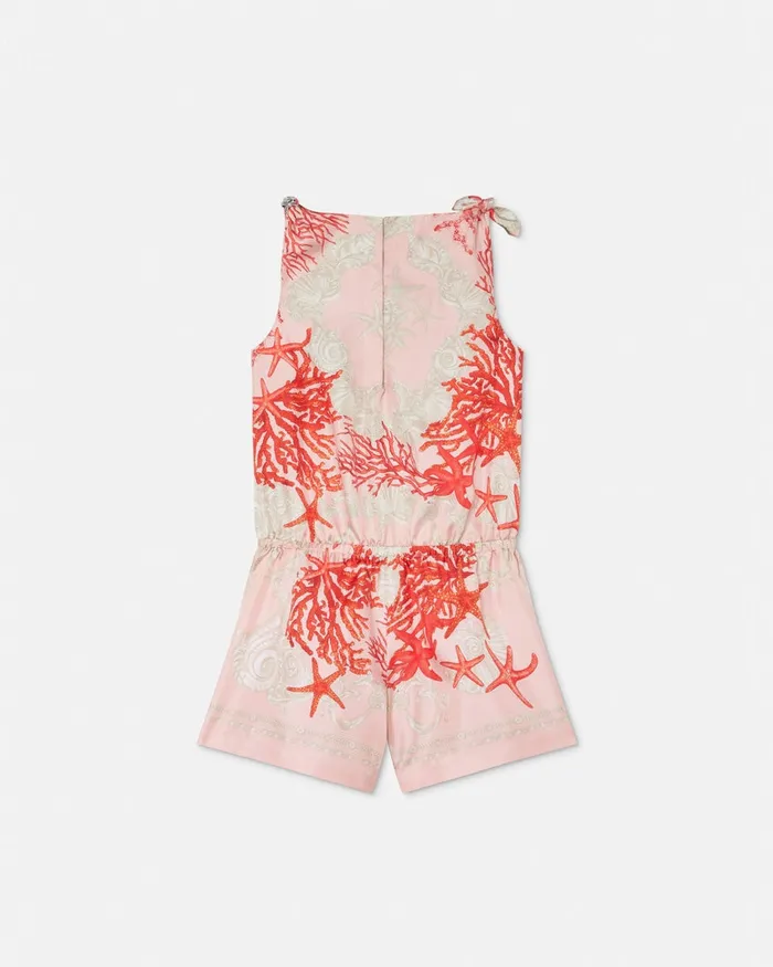 Dresses Kids Versace Barocco Sea Playsuit Coral