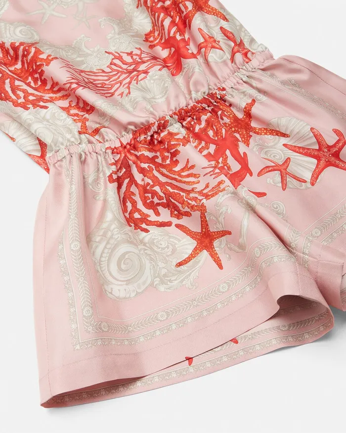 Dresses Kids Versace Barocco Sea Playsuit Coral