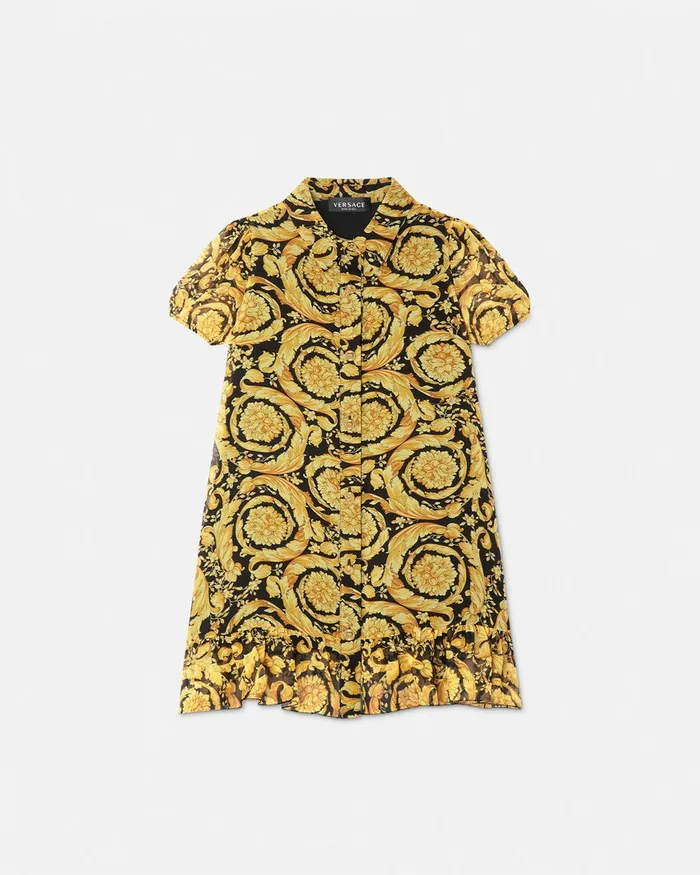 Dresses Kids Versace Barocco Shirt Dress Blackprint