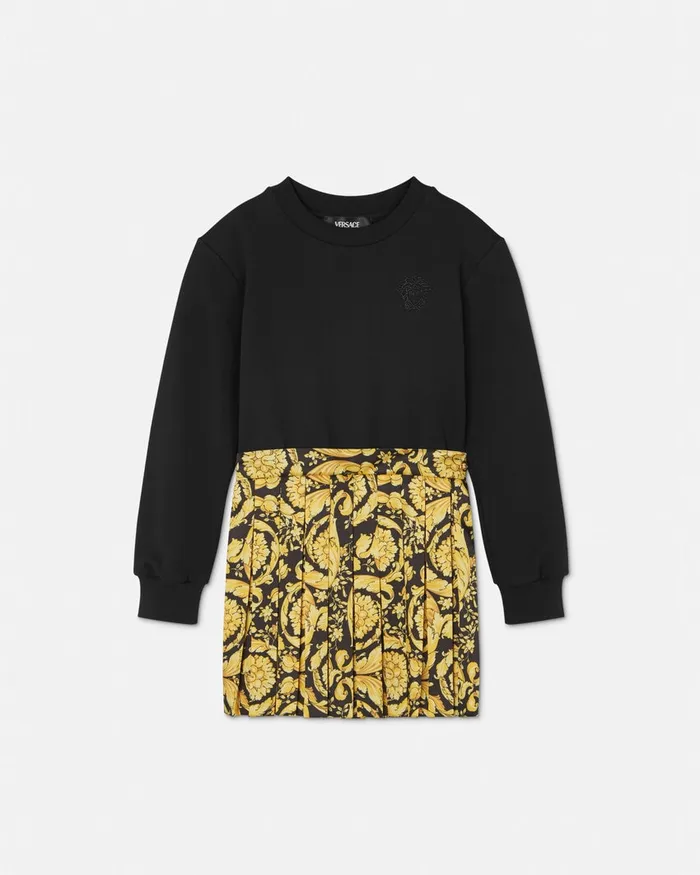 Dresses Kids Versace Barocco Sweatshirt Dress Black