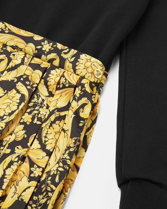 Dresses Kids Versace Barocco Sweatshirt Dress Black