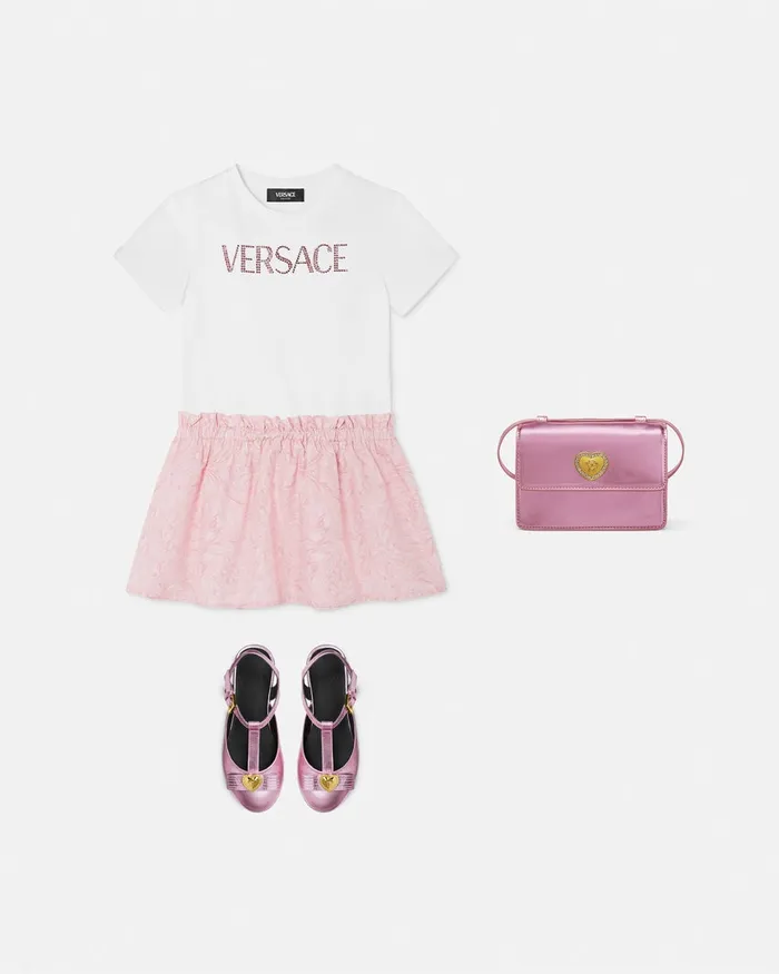 Dresses Kids Versace Barocco TShirt Dress Light Pink