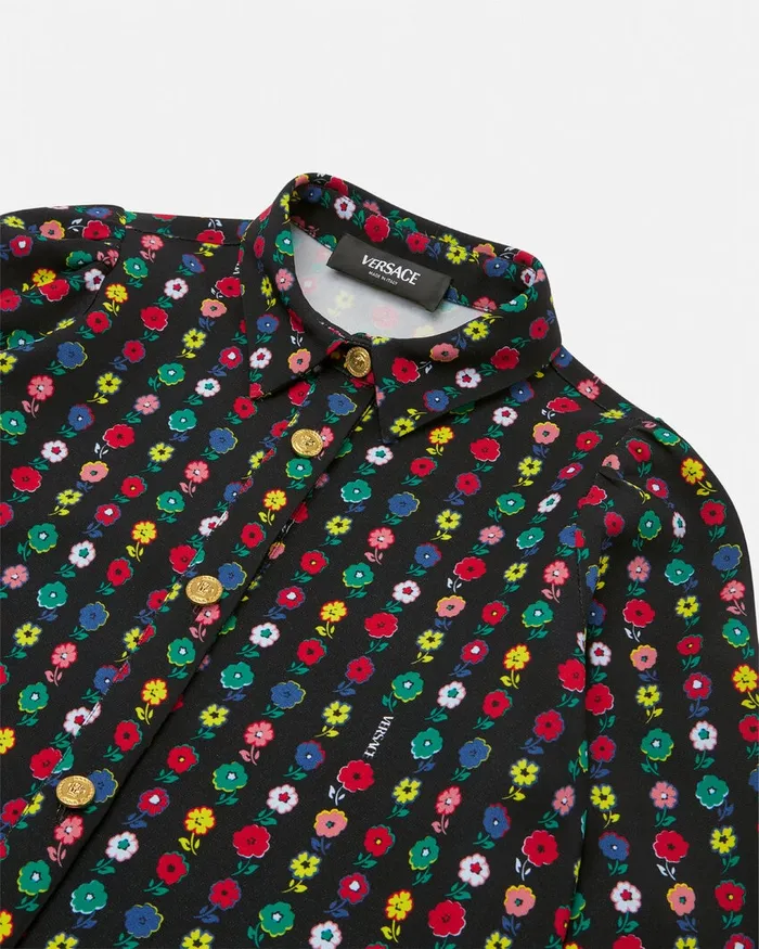 Dresses Kids Versace Falling Flowers Dress Print
